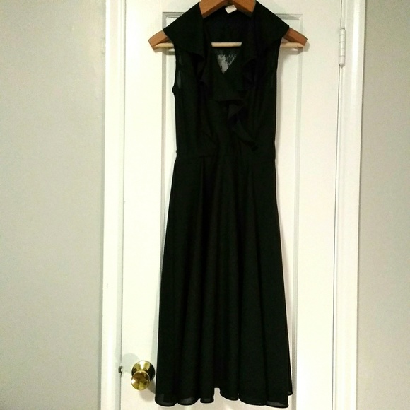 4/$20 Vintage Women Black Sleeveless Dress - Picture 5 of 5